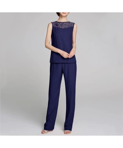 Mother of The Bride Pant Suits Chiffon 3 Pieces Formal Outfit Jumpsuit Long Grandmother Wedding Guest Groom Dresses Plum $31....