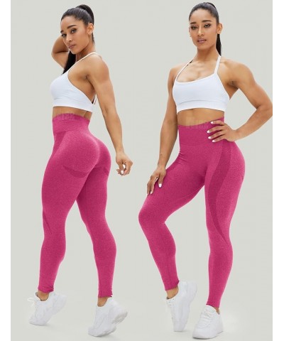 Women Seamless Leggings Smile Contour High Waist Workout Gym Yoga Pants 1 Carmine $13.00 Leggings