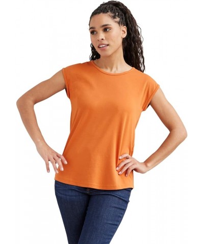 Women's Organic Pima Cotton Cap Sleeve Easy Tee Henna $19.76 T-Shirts