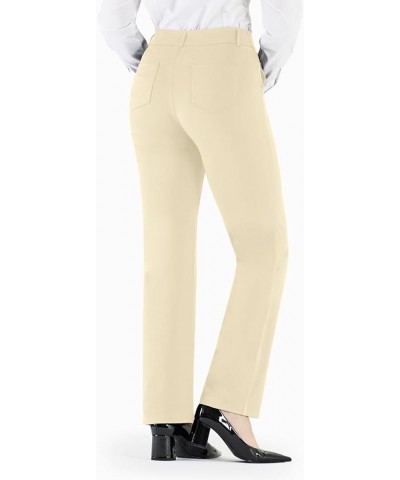 Dress Pants for Women Stretch Work Pants Straight Leg Office Slacks Business Casual Regular 31" Inseam Khaki $17.63 Pants