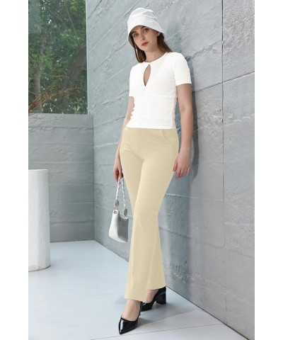 Dress Pants for Women Stretch Work Pants Straight Leg Office Slacks Business Casual Regular 31" Inseam Khaki $17.63 Pants