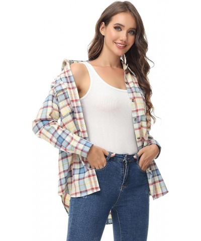 Women's Oversized Flannel Plaid Shirt Long Sleeve Button Down Plus Size Lightweight Shacket Blouse (S-4X) Regular Fit 50003 $...