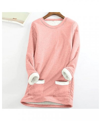 Plus Size Christmas Sweater for Women Cute Holiday Graphic Sweatshirt Thermal Sherpa Fleece Lined Undershirt Pink8 $10.19 Act...