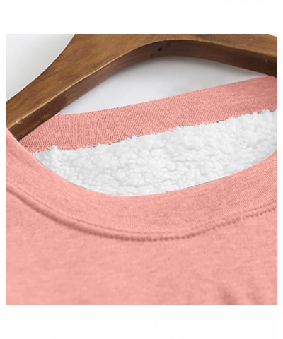 Plus Size Christmas Sweater for Women Cute Holiday Graphic Sweatshirt Thermal Sherpa Fleece Lined Undershirt Pink8 $10.19 Act...