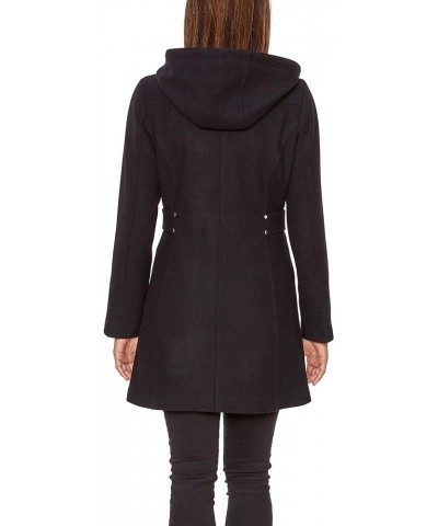 Women's Faux Wool Fashion Jacket Black Metal Trim $40.25 Jackets