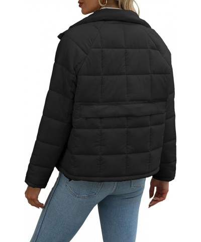 Women's Quilted Puffer Jackets Lightweight Zipper Packable Padded Coat Black $26.46 Jackets