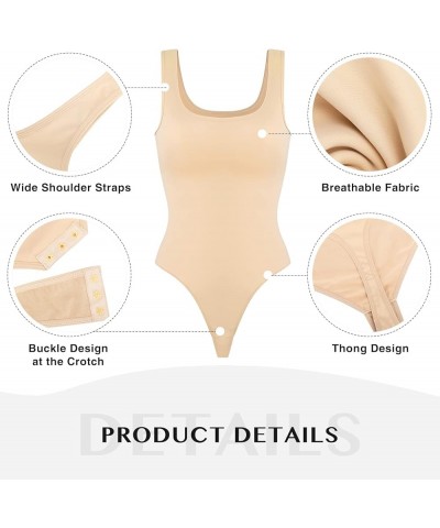 Bodysuit for Women Tummy Control Seamless Fashion Going Out Sleeveless Tank Tops Bodysuit A4-skin $22.03 Bodysuits