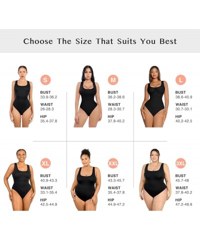 Bodysuit for Women Tummy Control Seamless Fashion Going Out Sleeveless Tank Tops Bodysuit A4-skin $22.03 Bodysuits