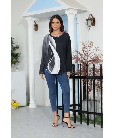 Women's Long Sleeve Tunic Tops to Wear with Leggings Plus Size Blouses Casual Loose Crewneck Sweatshirts Clothes 7white $7.47...