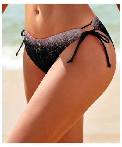 Womens Cheeky Bikini Bottoms Tie Side Brazilian Beachwear Sexy Swimsuit Bottom Black Pink Star $11.87 Swimsuits