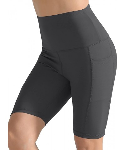 3 Pack Women 9" Biker Compression Short Leggings for Yoga with Big Pockets Pack of 3: Black & Grey & Turquoise $17.29 Activewear