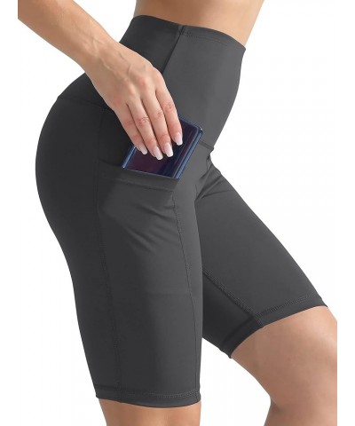 3 Pack Women 9" Biker Compression Short Leggings for Yoga with Big Pockets Pack of 3: Black & Grey & Turquoise $17.29 Activewear