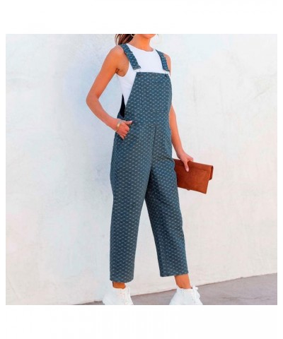 Women Jeans Jumpsuit, Women's Romper Long Denim Pants Ripped Pants Trousers Overalls Strap Jeans Romper D-blue $11.04 Overalls