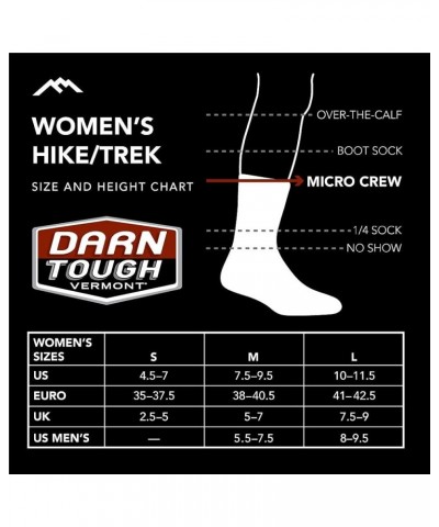 Darn Tough Bear Town Micro Crew Lightweight with Cushion Sock - Women's - 6 Pack Special Purple $49.10 Activewear