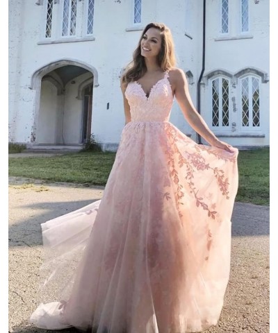 Women's Lace Appliques Tulle Prom Dress A-Line Evening Party Ball Gown Mint $42.75 Dresses