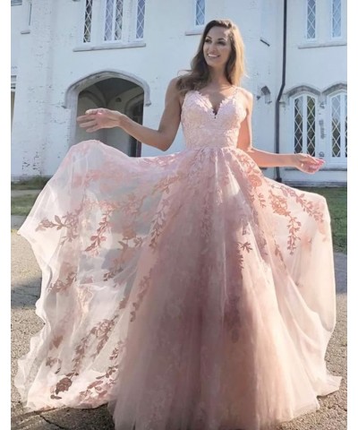 Women's Lace Appliques Tulle Prom Dress A-Line Evening Party Ball Gown Mint $42.75 Dresses