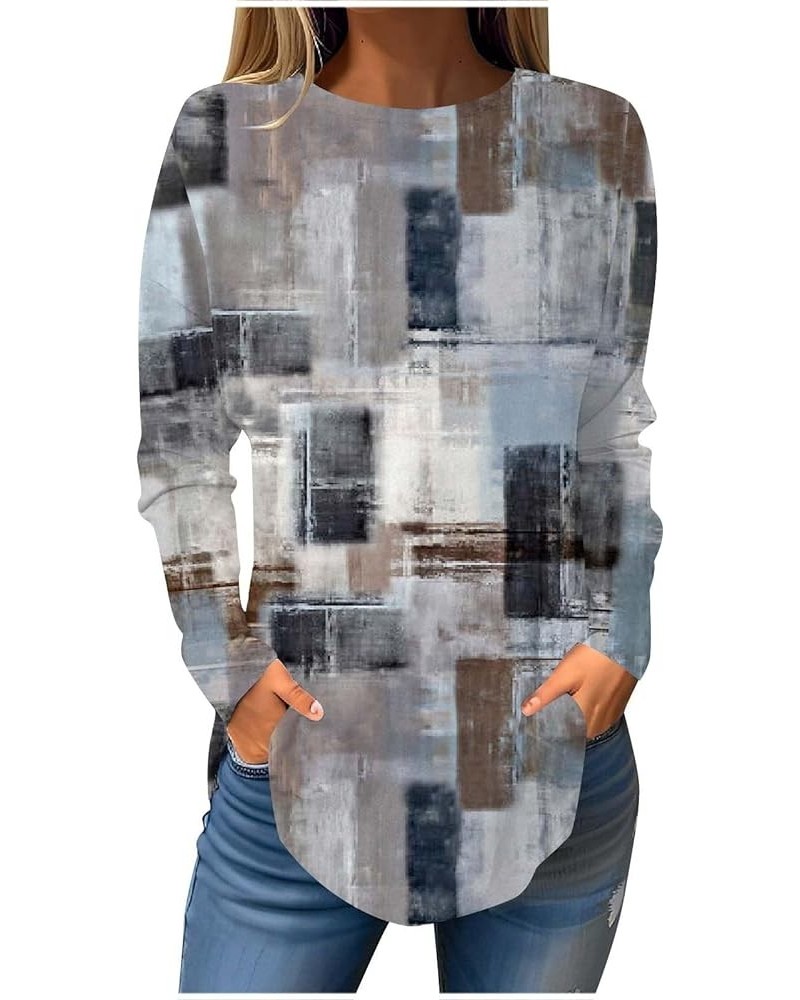 Cute Blouses for Women,Women's Crewneck Sweatshirts Casual Long Sleeve Tunic Tops Loose Fit Pullover Tops Shirts 2-grey $7.79...