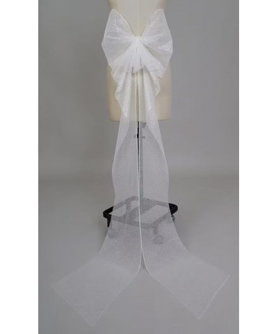 Long Bridal Removable Bow Wedding Dress Accessories Bow Separate Knot Belt for Prom Dress WZY104 B-white $10.75 Dresses