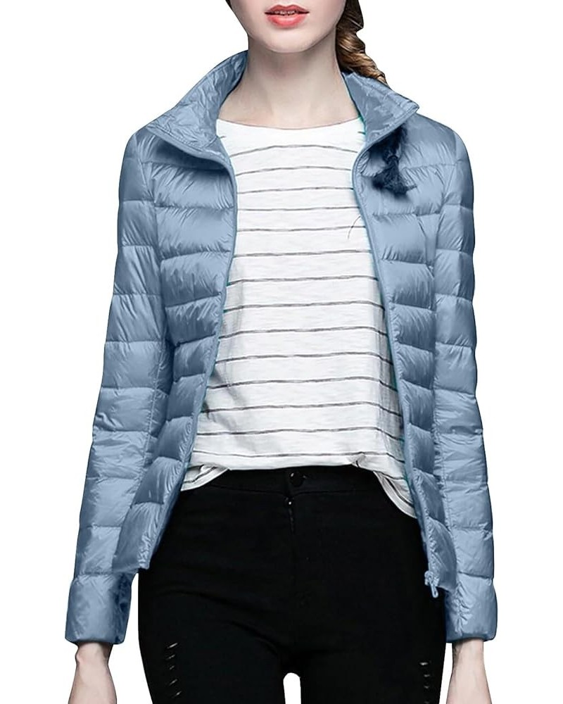 Winter Coats for Women Women Warm Lightweight Jacket Hooded Windproof Winter Coat Winter Slim Coats A9-light Blue $10.75 Coats