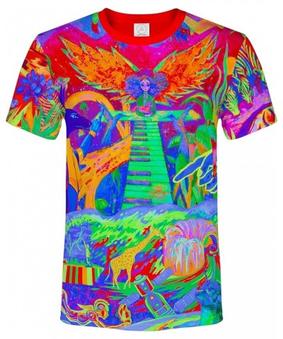 Ultraviolet Fluorescent Handmade Art Neon Blacklight Reactive Print T-Shirt Piano Jungle $16.17 T-Shirts