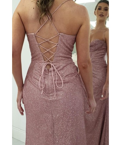 Sparkly Sequin Cocktail Prom Dress Ruch Spaghetti Straps Backless Mermaid Corset Formal Evening Party Gown Silver $28.20 Dresses