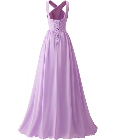 Keyhole Pleated Chiffon Bridesmaid Dresses for Wedding Long Prom Dresses Formal Evening Dresses for Women Ppurple $35.18 Dresses