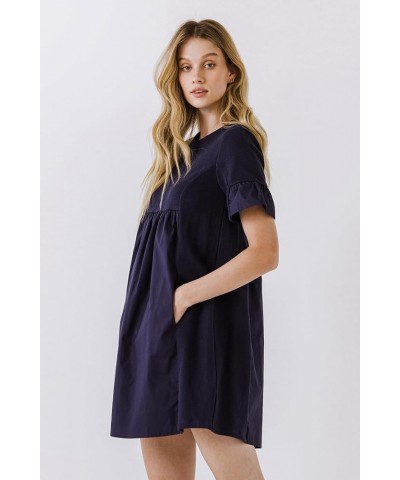 Women's Solid Mini Dress Navy $27.95 Dresses