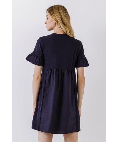 Women's Solid Mini Dress Navy $27.95 Dresses