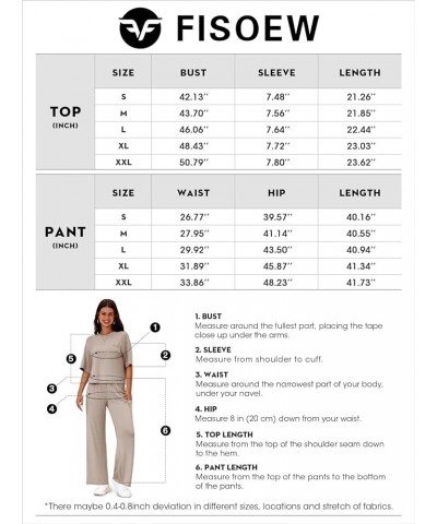 Womens 2 Piece Outfits Short Sleeve Crop Tops Casual High Waisted Pants Loose Fit Lounge Sets Grey $21.83 Activewear