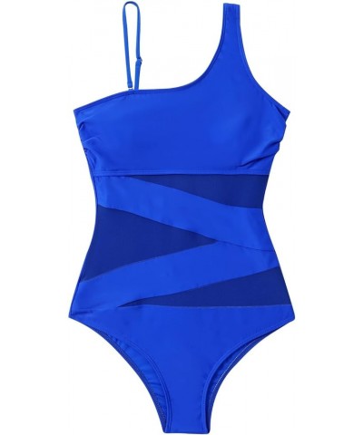 Swim Suits for Women 2024 Bathing Suit One Piece Swimsuit Womens Fashion Tummy Control Cutout Wrap Tie Back Bikini Sets 22blu...