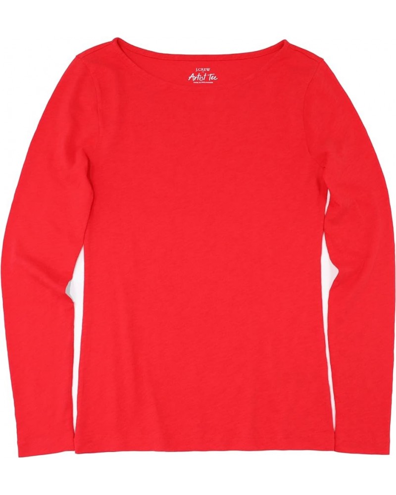 Women's Long-Sleeve Artist Tee Festival Red $18.54 T-Shirts