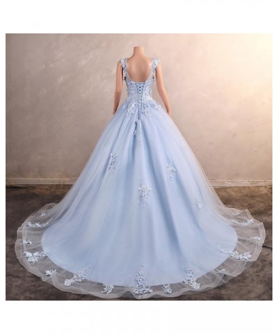 Women's Tulle Prom Gown Off The Shoulder Quinceanera Sweet 16 Dress B-navy $59.50 Dresses