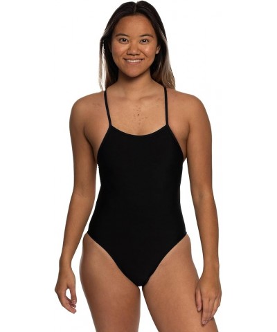 Raya Fixed Back Women's Athletic One Piece Swimsuit for Competitive Swimming, Lifeguarding, Medium-Full Coverage Black $37.23...