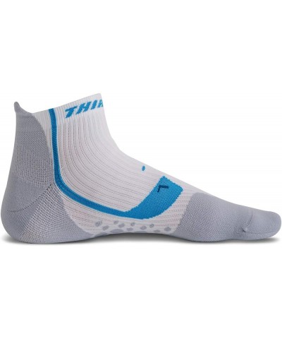 Compression Low Cut Running Socks for Men and Women | 15-20mmHg Compression Large [3 Pairs] Blue/White $9.81 Activewear