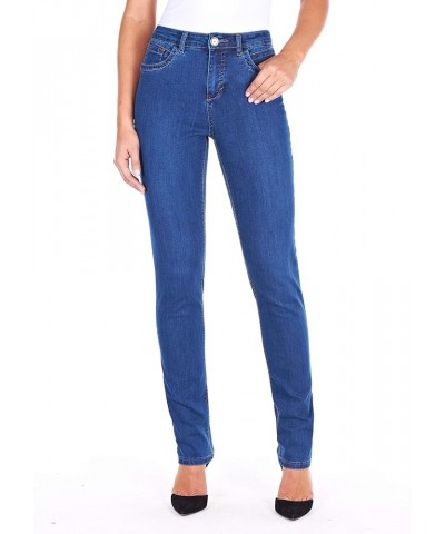 Women's Olivia Slightly Curvy Fit Slim Leg Jeans Delight Supreme Denim $58.98 Jeans