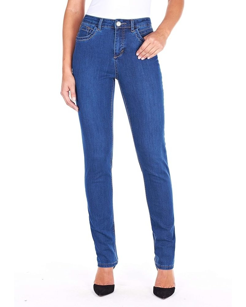 Women's Olivia Slightly Curvy Fit Slim Leg Jeans Delight Supreme Denim $58.98 Jeans