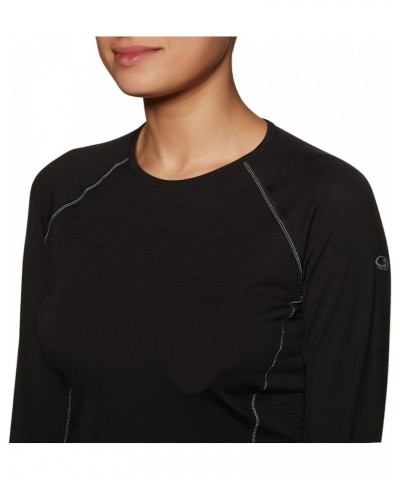 Women's Zone Lightweight Base Layer Long Sleeve Crew Neck Shirt, New Zealand Merino Wool Black/Mineral $34.67 Activewear