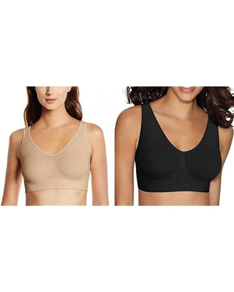 Women's Cozy Seamless Wire Free Bra, Nude, X-Large With Seamless Wire Free Bra, Black, X-Large $14.87 Lingerie