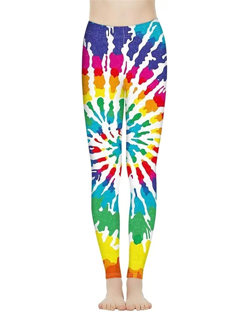 High Waist Yoga Pants,Super Stretch Workout Running Yoga Leggings for Women Colorful Tie Dye $12.50 Activewear