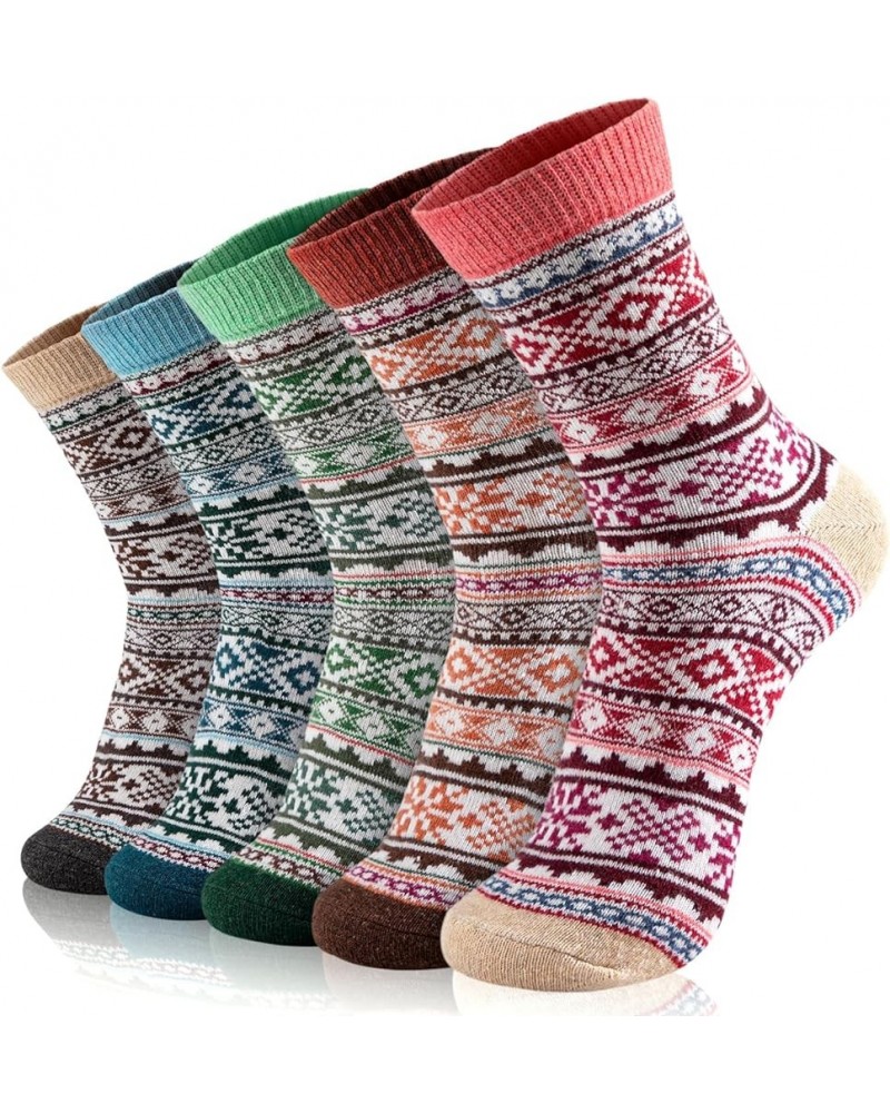 Womens Wool Socks - 5 Pairs Thick Soft Women's Socks, Winter Socks for Women Men, thermal socks for women sock 11 $7.55 Activ...