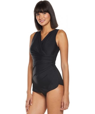 Tummy Control One Piece Swimsuit Isabella Tummy Control Wrap - Black $23.08 Swimsuits