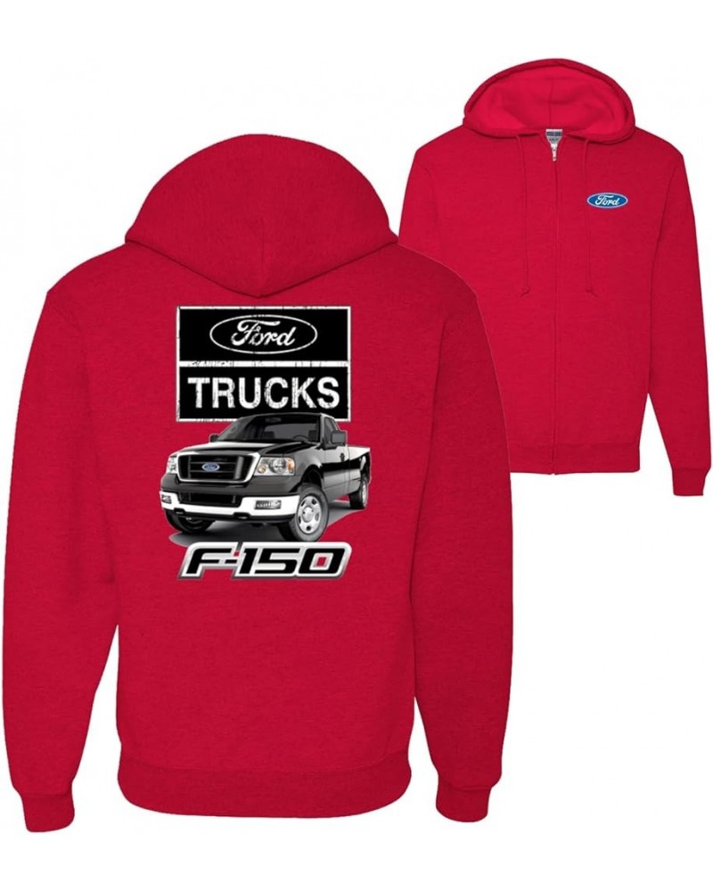 Ford Trucks F150 Pickup Front Back Cars and Trucks Graphic Zip Up Hoodie Sweatshirt Red $25.66 Hoodies & Sweatshirts