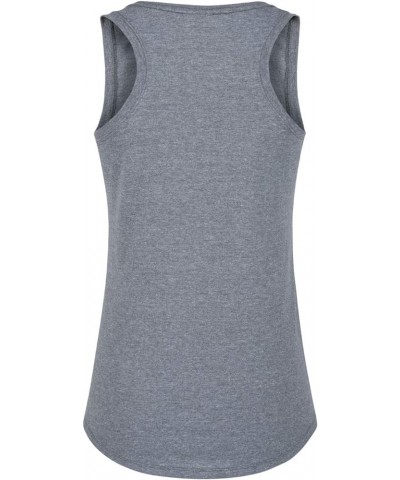 The Blue Cat Lodge - Ladies Racerback Tank Heather Grey $10.39 Tanks