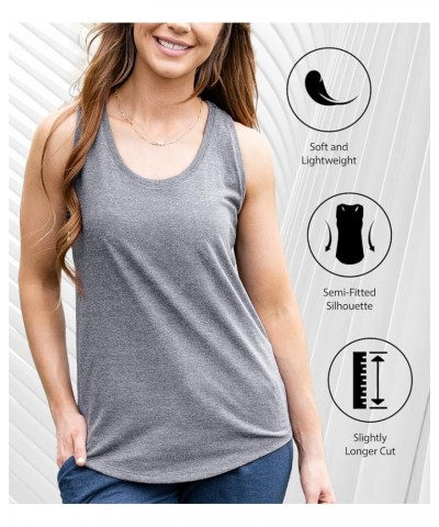 The Blue Cat Lodge - Ladies Racerback Tank Heather Grey $10.39 Tanks