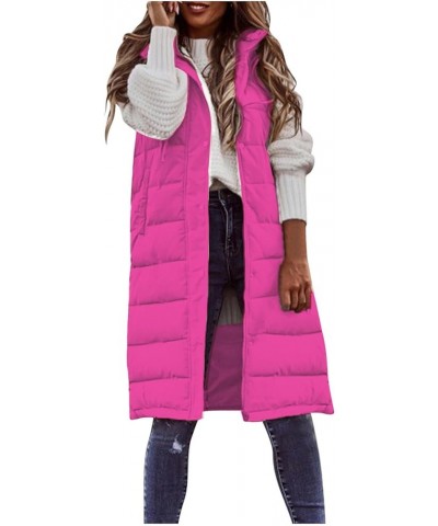 Womens Long Down Sleeveless Vests Hooded Jackets Winter Warm Outdoor Puffer Quilted Vest Plus Size Slim Zipper Coats Zb-hot R...