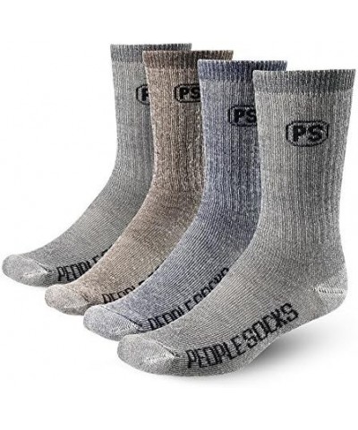 Men's Women's Merino wool crew socks 4 pairs 71% premium with Arch support Made in USA Small-medium Navy $21.60 Activewear