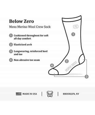 Men's Women's Merino wool crew socks 4 pairs 71% premium with Arch support Made in USA Small-medium Navy $21.60 Activewear