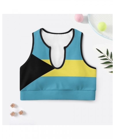 Argentina Flag Womens Sports Bra Padded Yoga Workout Crop Tank Tops Strappy Camisole Yoga Top Style-1 $10.54 Lingerie