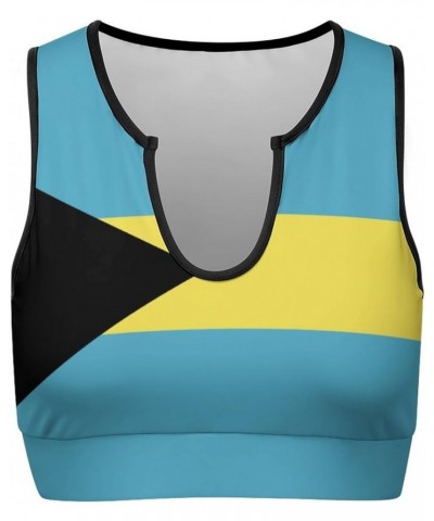 Argentina Flag Womens Sports Bra Padded Yoga Workout Crop Tank Tops Strappy Camisole Yoga Top Style-1 $10.54 Lingerie