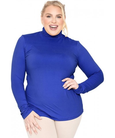 Women's Plus Size Relaxed and Regular Turtleneck | XL - 7X Regular Fit Royal Blue $16.19 Sweaters